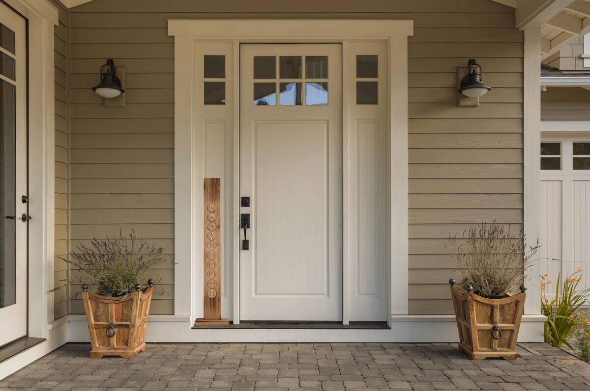 Näve Leuchten LED-Dekoleuchte Willkommen natur B/H/T: ca. 10x82x18 cm