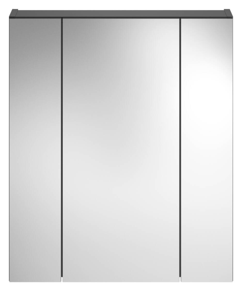 Badezimmer-Set LINUS schwarz schwarz Hochglanz B/H/T: ca. 60x182x34 cm