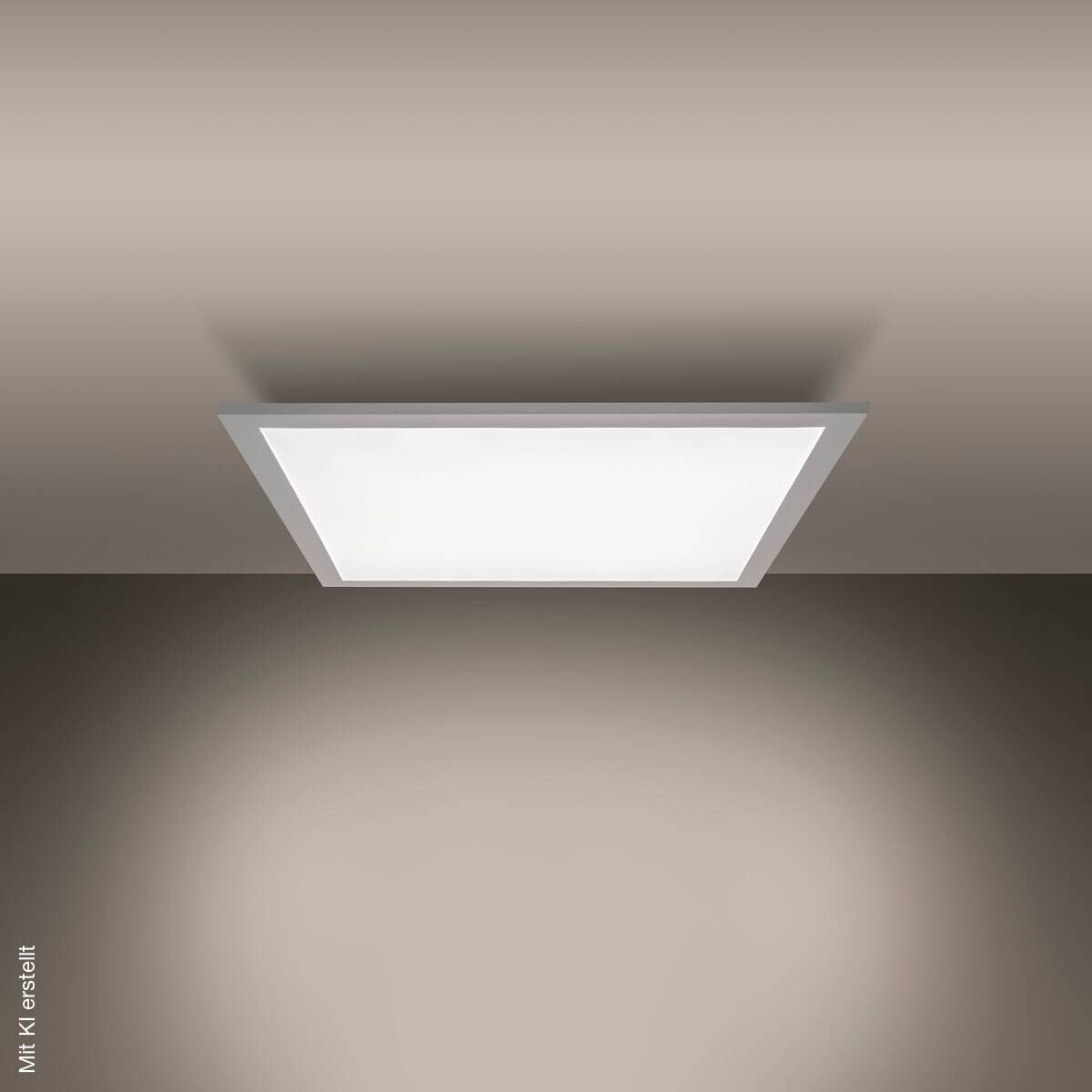 Näve Leuchten LED-Deckenpanel weiß Metall Kunststoff B/H/T: ca. 59,5x6x59,5 cm