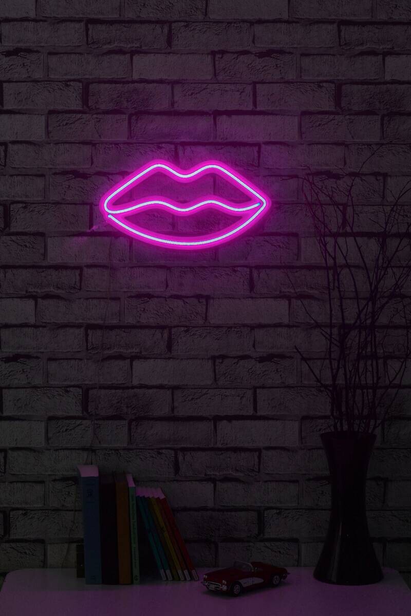 Opviq LED-Wandleuchte rosa PVC B/H/T/L: ca. 36x19x2x36 cm