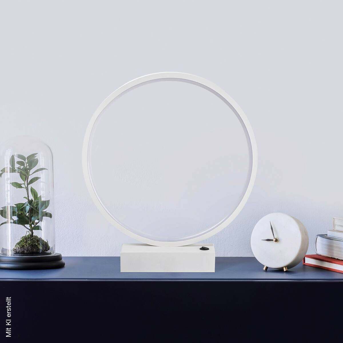Opviq LED-Tischleuchte weiß B/H/T: ca. 30x35x9 cm