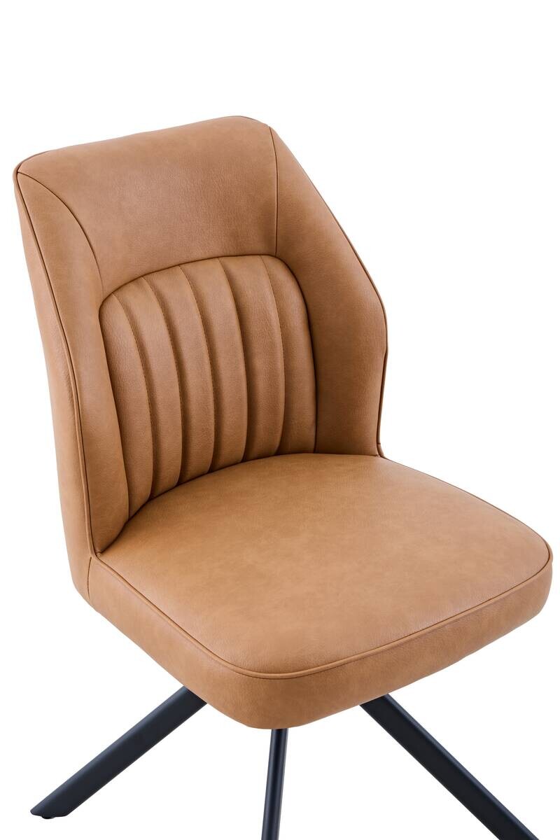 Stuhl Prizzi Cognac Kunstleder B/H/T: ca. 51x92x64 cm