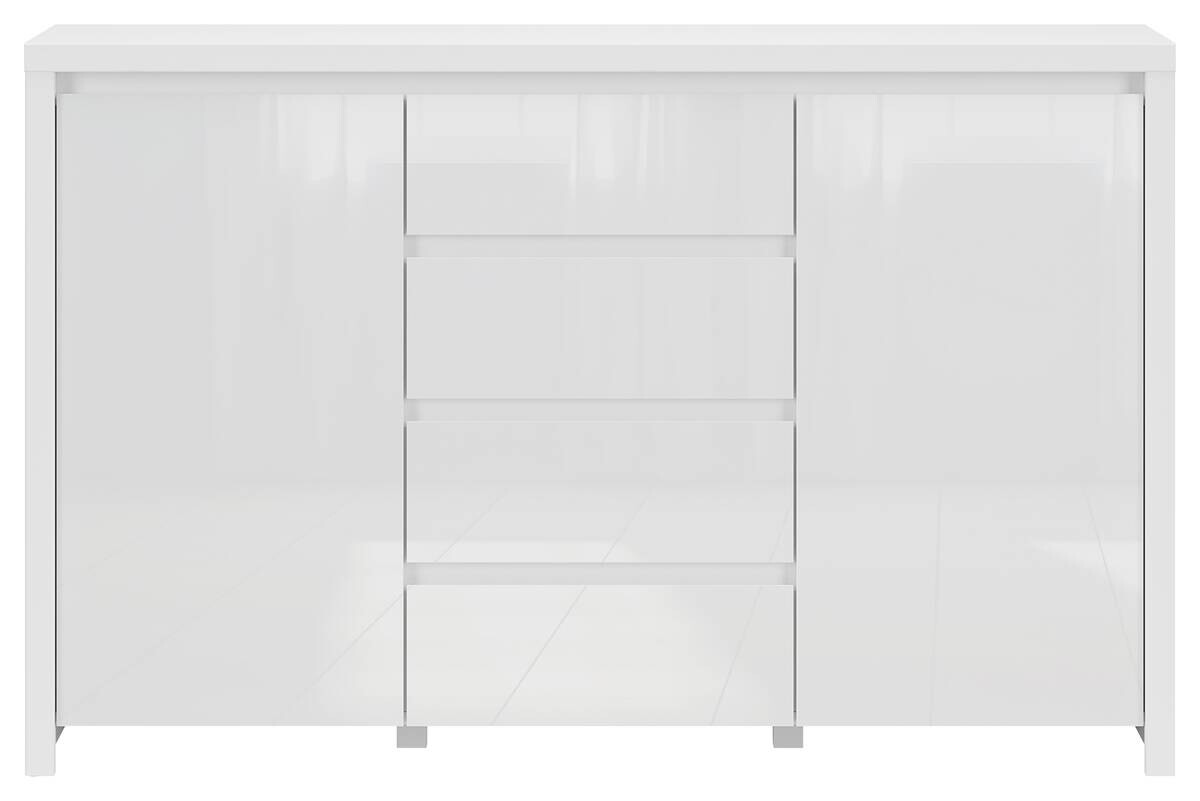 Sideboard Larios weiß matt weiß glänzend B/H/T: ca. 143x91x40 cm