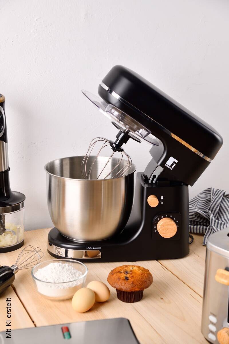 BERGNER Standmixer silber schwarz Edelstahl B/H/L: ca. 23x33,7x38 cm