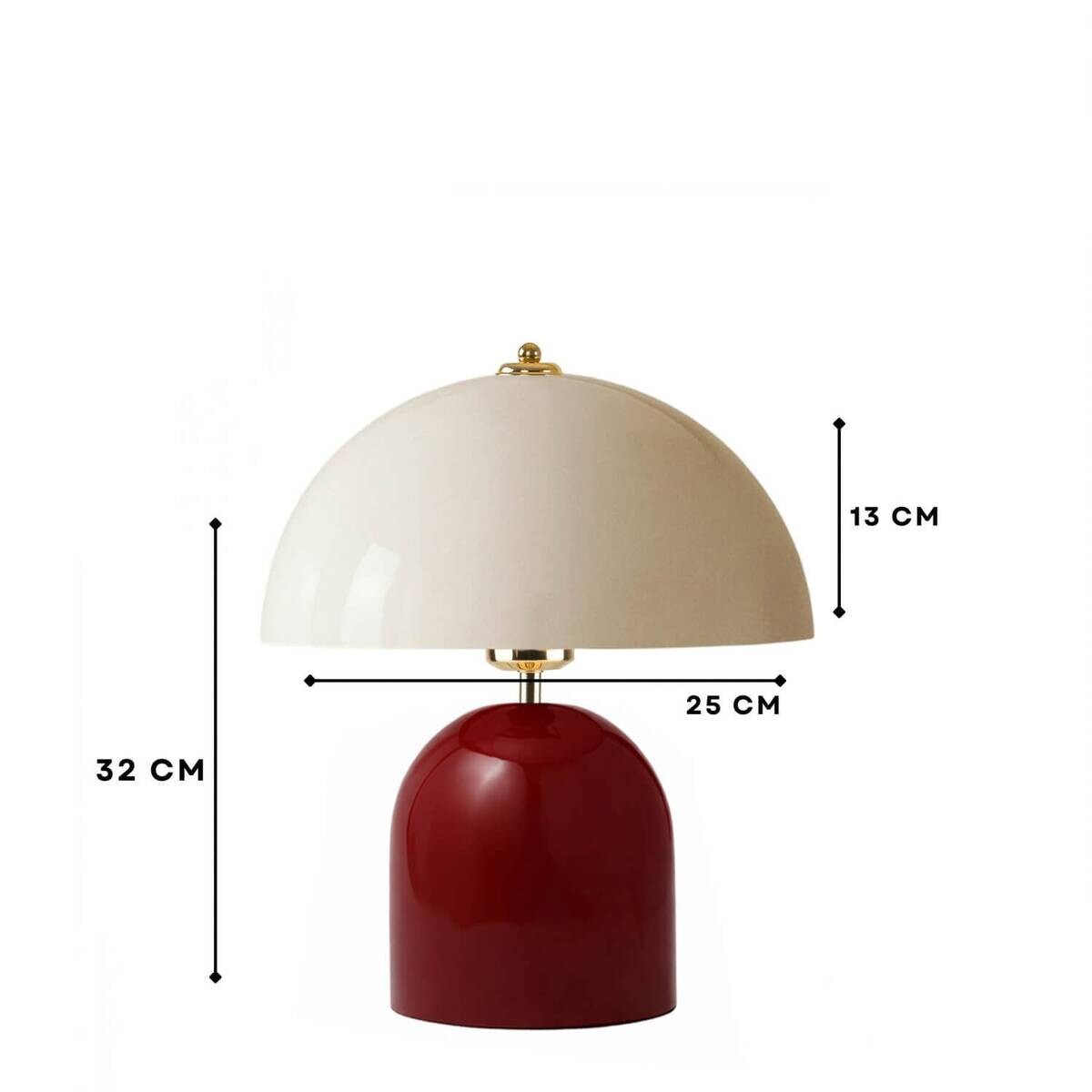 Opviq Tischleuchte rot B/H/T: ca. 25x32x25 cm E27 1 Brennstellen