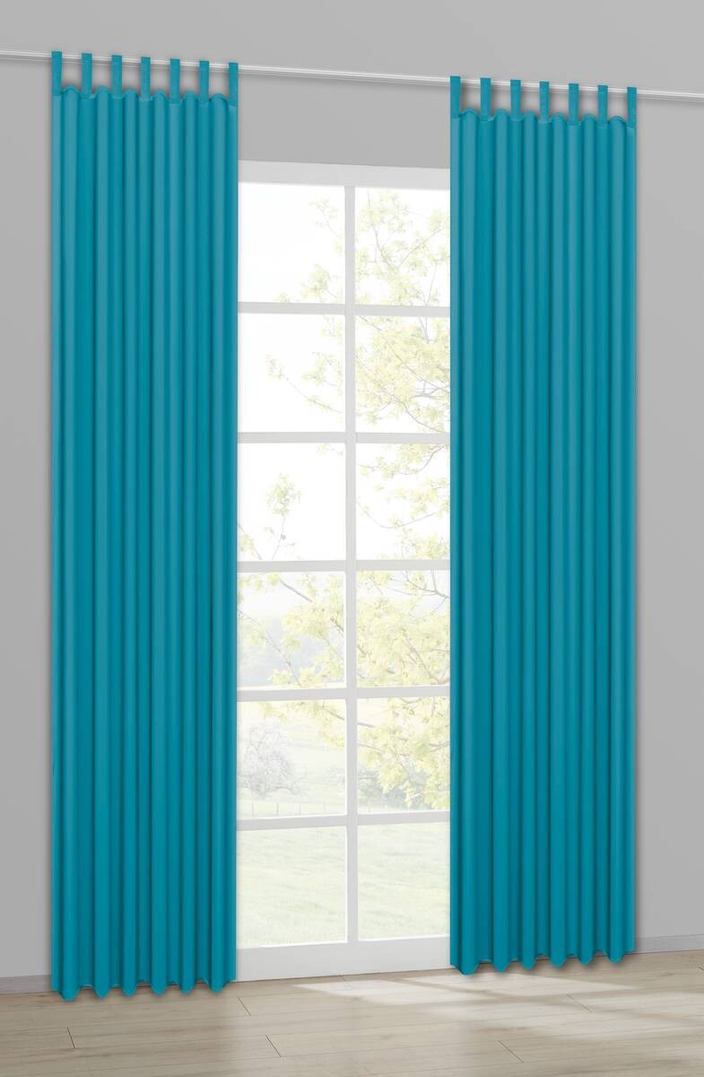 Sensation Schlaufenvorhang Look petrol B/L: ca. 140x235 cm