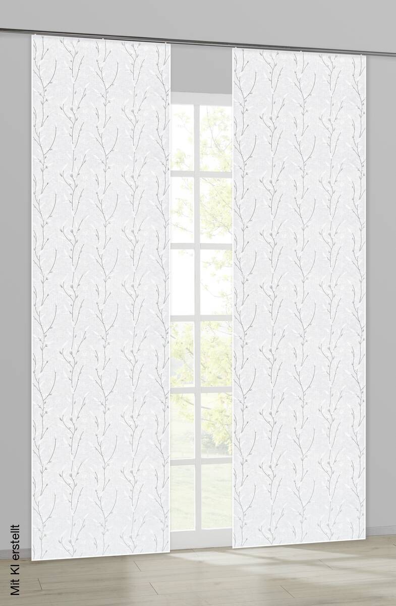 POCOline Schiebevorhang Barbara grau B/L: ca. 60x245 cm