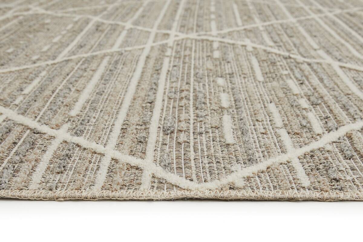 Webteppich Crosby graubraun B/L: ca. 80x150 cm