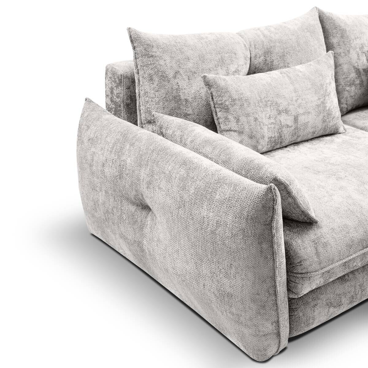 Big Sofa Delphine grau Microfaser B/H/T: ca. 246x74x119 cm