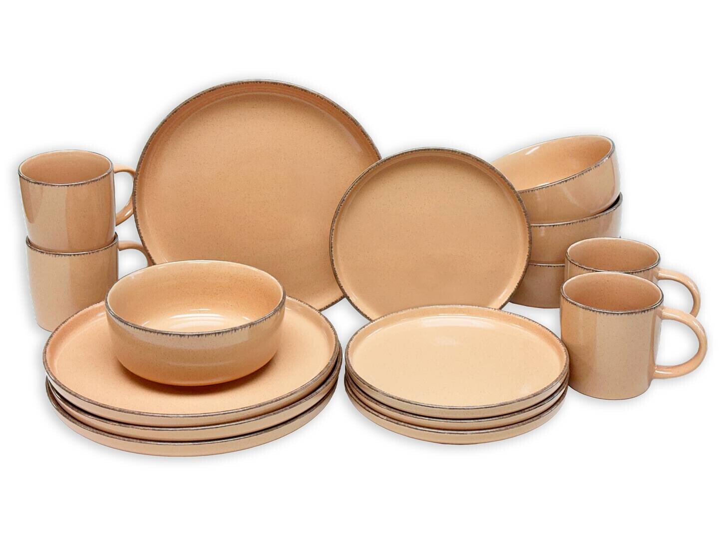 KEVOLI home Kombiservice terra Steingut 16 tlg.