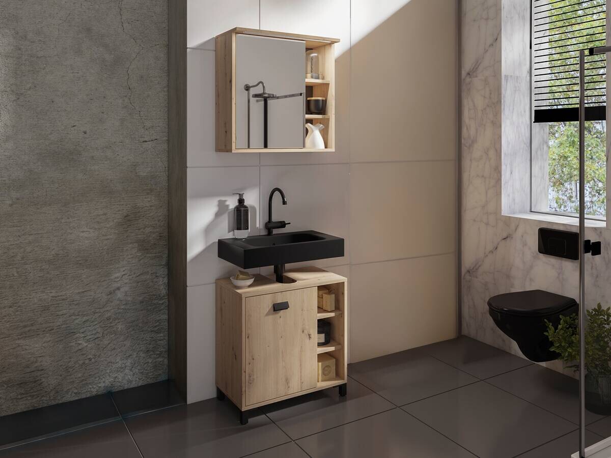 Badezimmer-Set WELLNESS, Set 2-tlg. Eiche