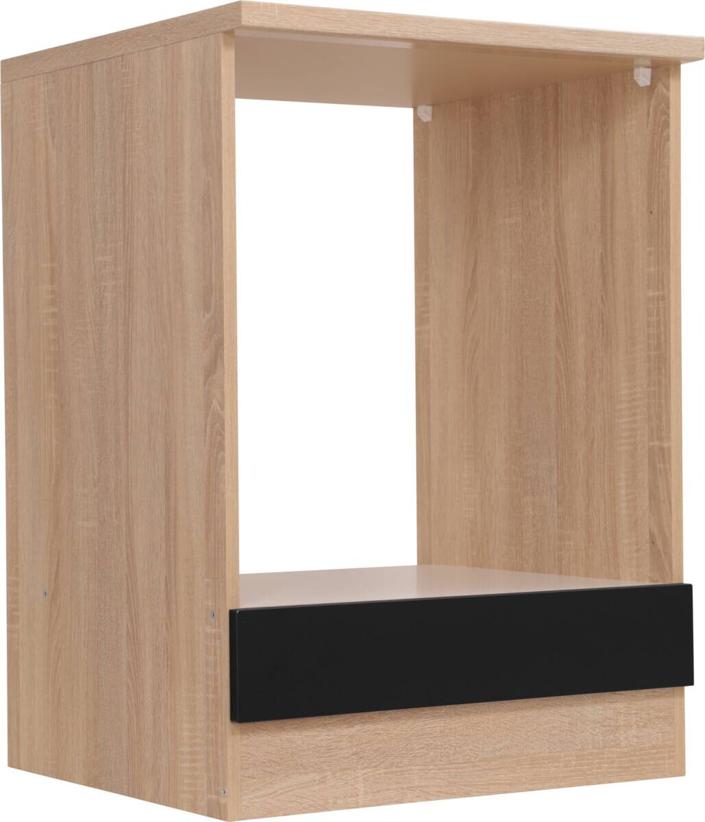 Herdumbauschrank Merle schwarz B/H/T: ca. 60x85x60 cm