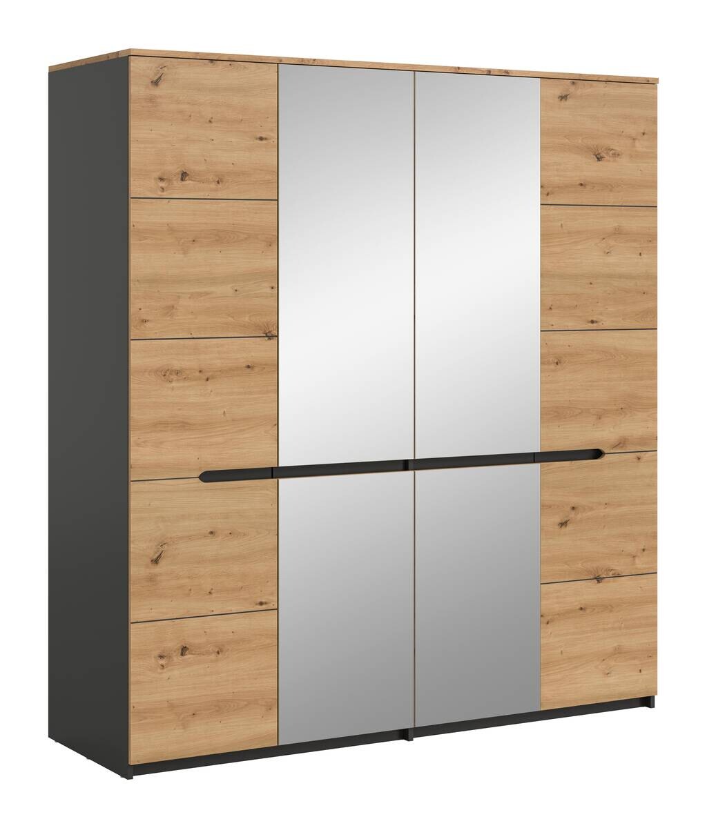 Kleiderschrank CANU basaltgrau Artisan Nachbildung B/H/T: ca. 180x198x59 cm