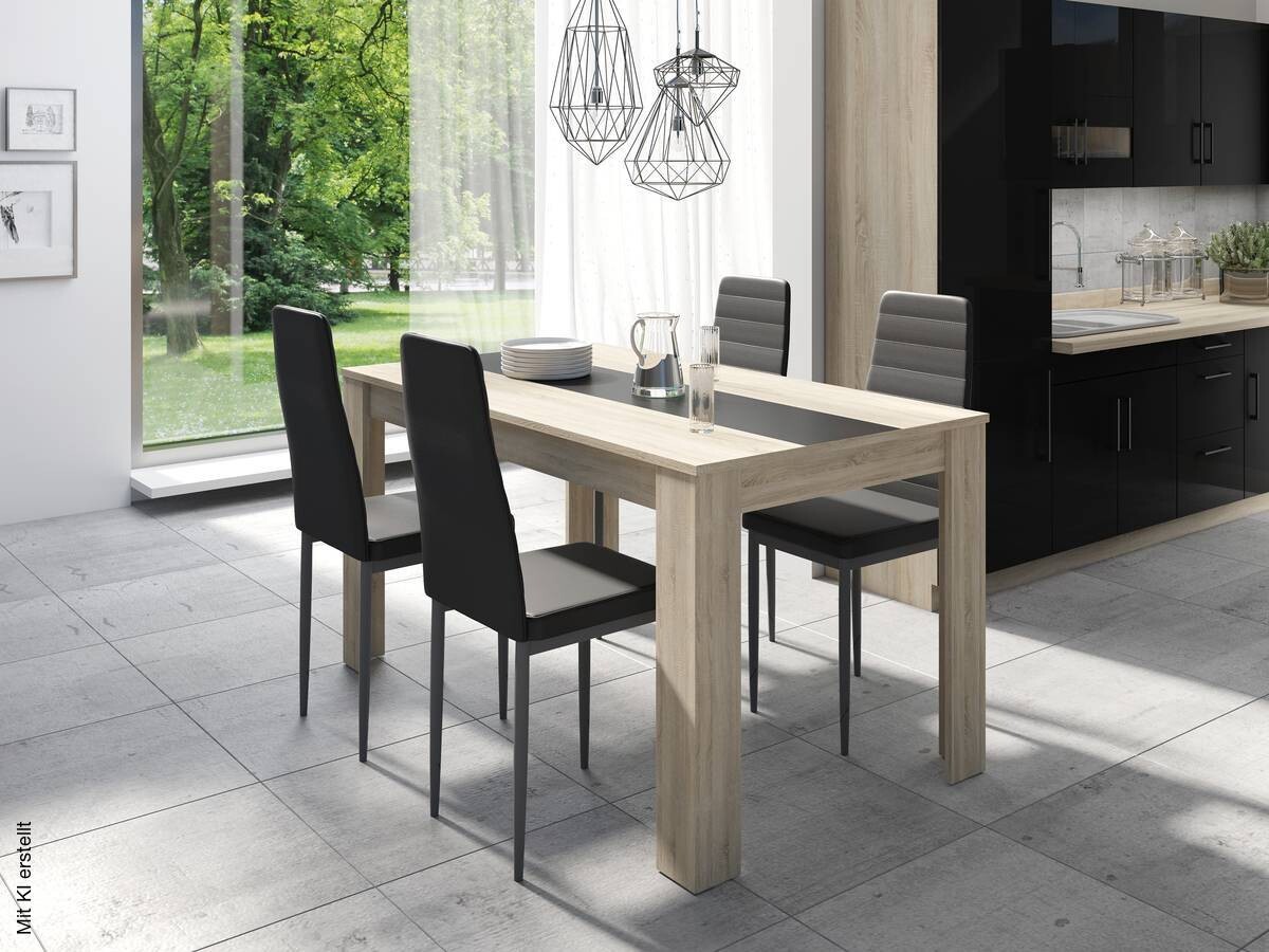 Tisch NORI Eiche Nachbildung B/H/T: ca. 140x75x80 cm