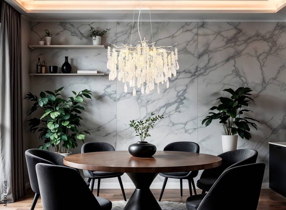 GLOBO Luster klar silber Metall Glas H/D: ca. 120x60 cm E14 8 Brennstellen