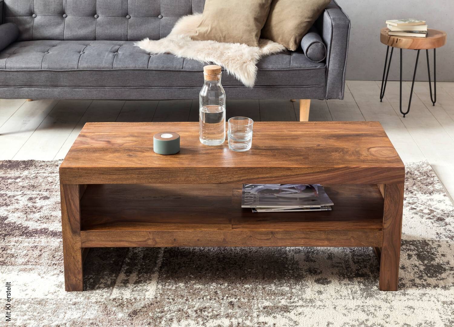Couchtisch braun B/H/T: ca. 110x45x45 cm