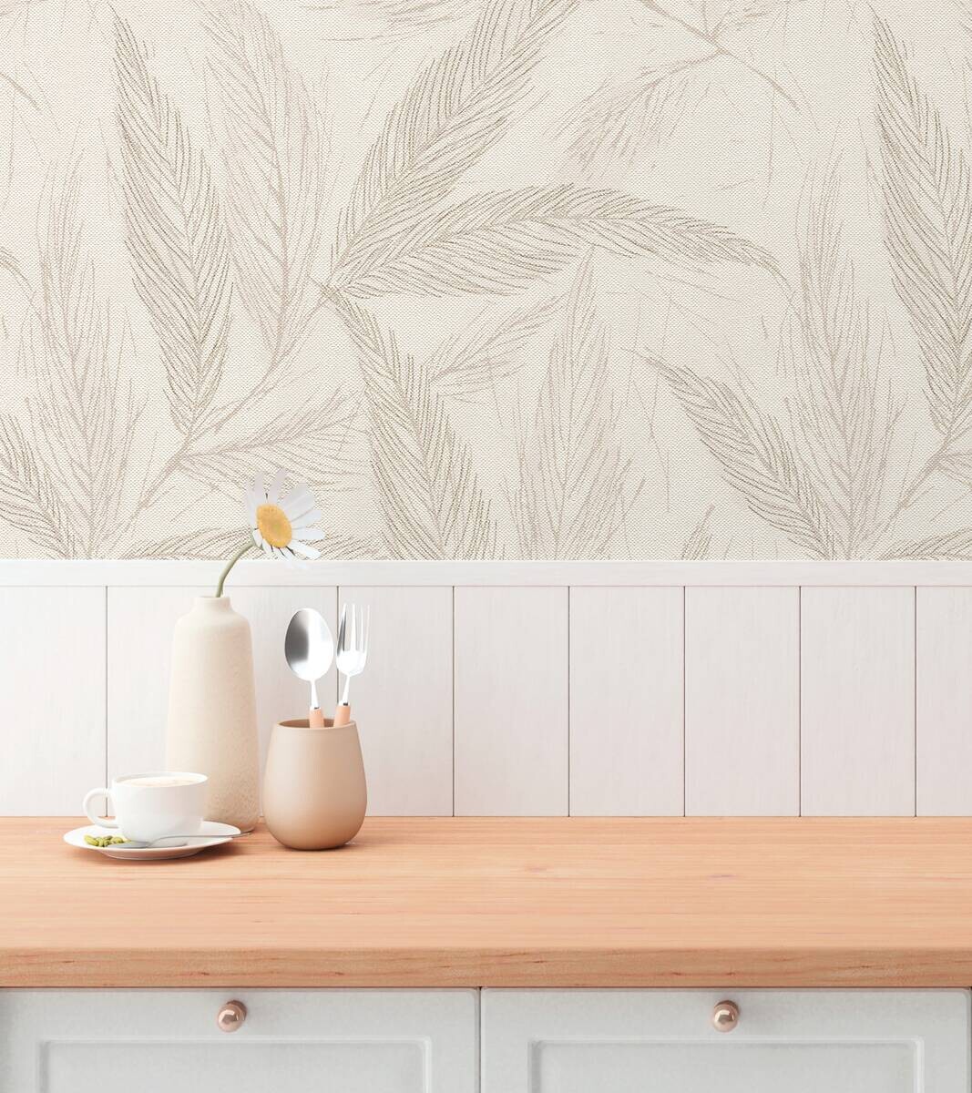 A.S.Creation Vliestapete creme beige grau B/H/D: ca. 53x1005x9,3 cm