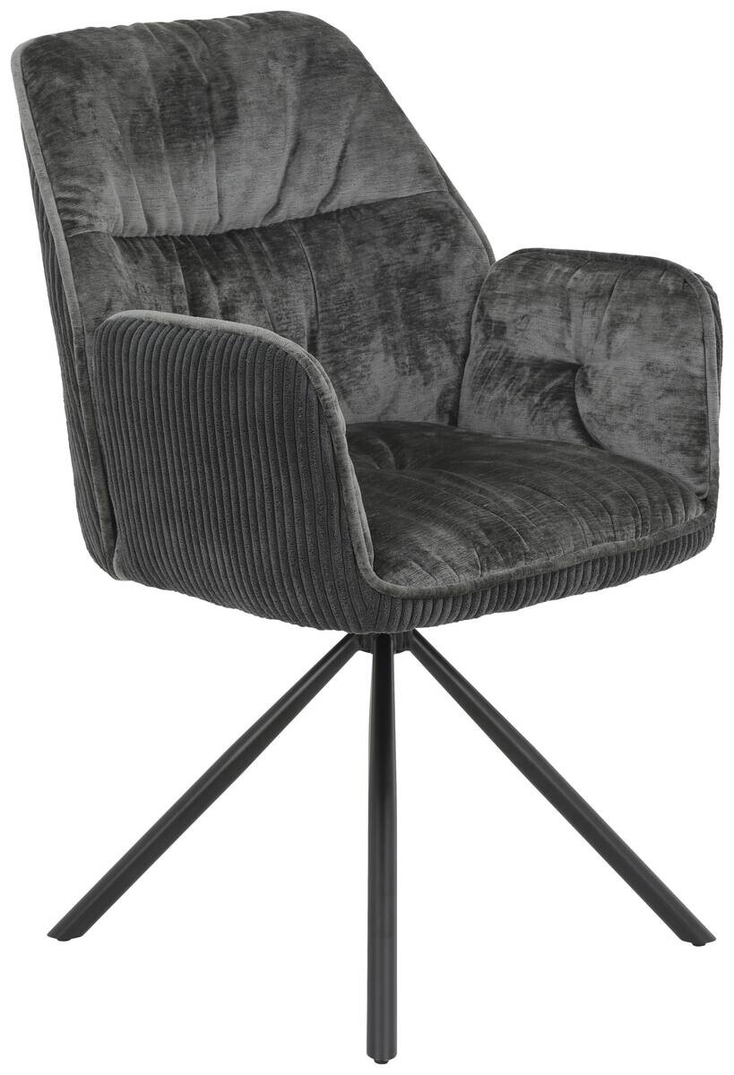 Sessel Amira, 2er-Set anthrazit B/H/T: ca. 56x89x61 cm