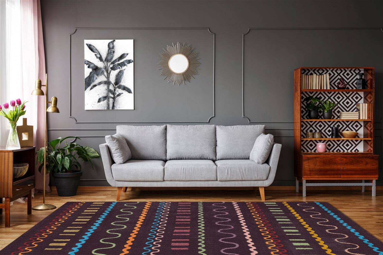 Arte Espina Kurzflorteppich Spirit 3085 violett B/L: ca. 140x200 cm