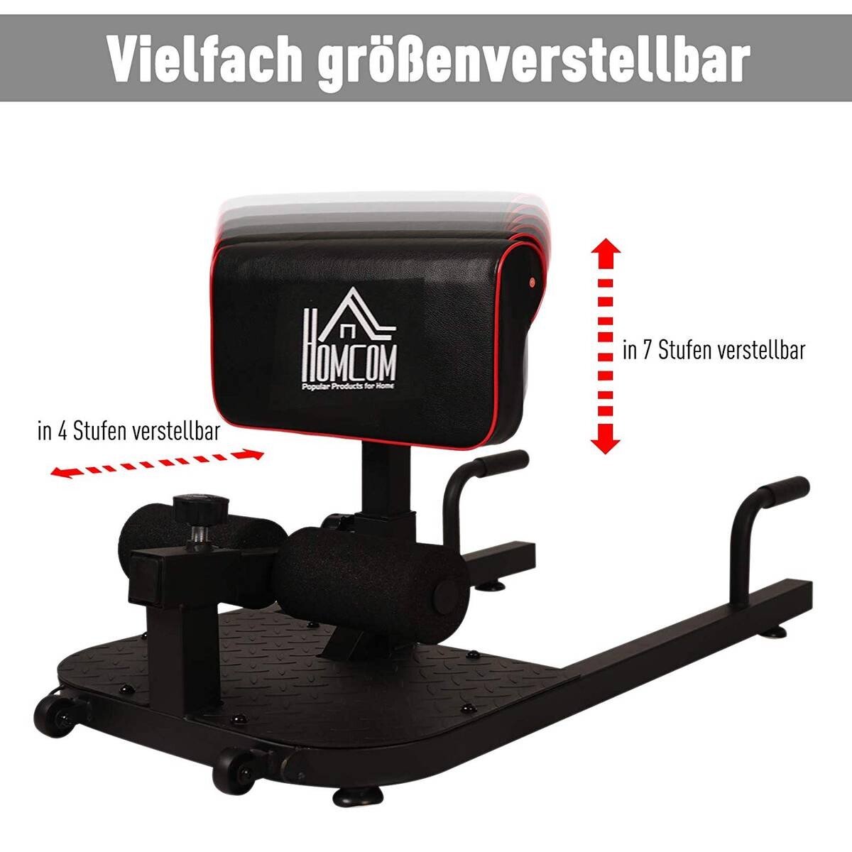 HOMCOM Trainingsgerät schwarz Stahl