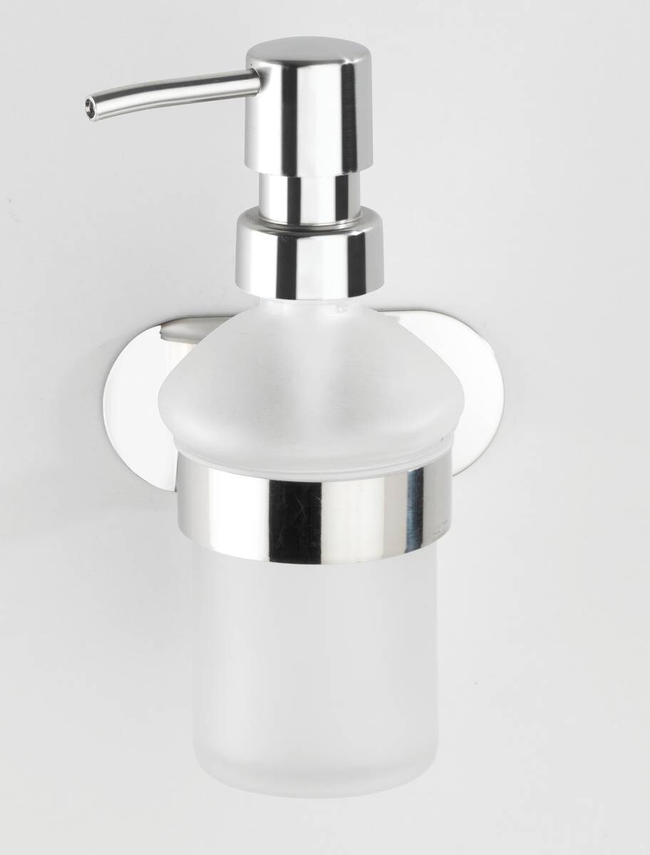 Turbo-Loc Seifenspender weiß silber Edelstahl B/H: ca. 10x17 cm