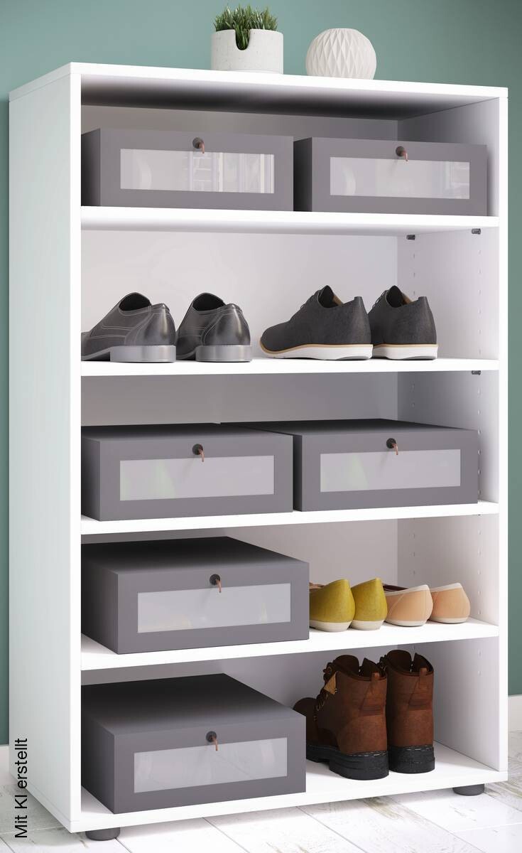 Schuhregal Lona weiß B/H/T: ca. 70x110x37 cm