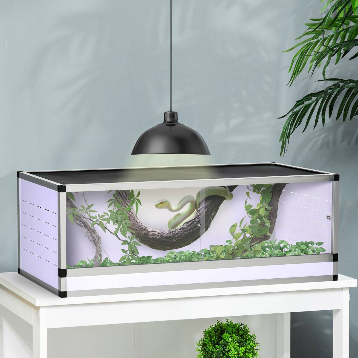 PawHut Terrarium silber Polyester B/H/L: ca. 40x120x40 cm