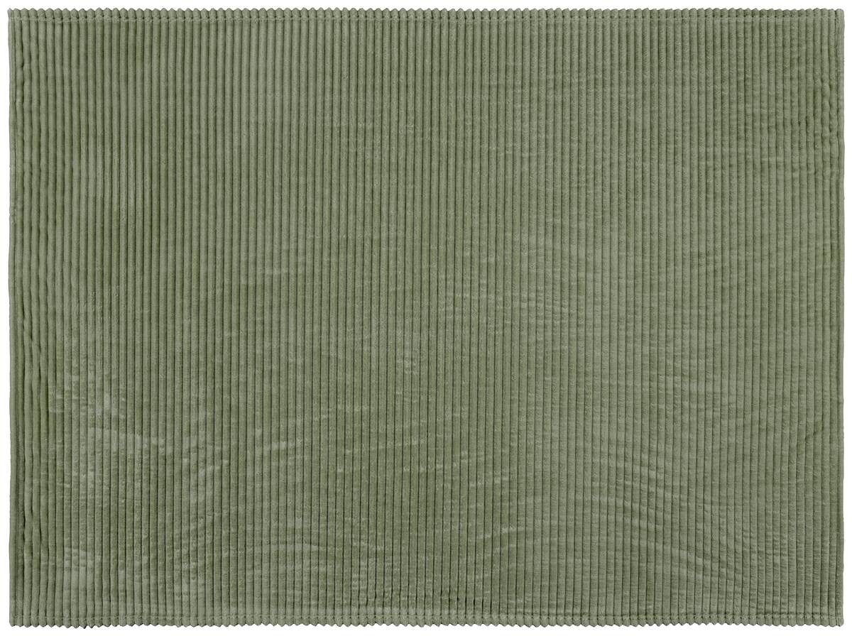 POCOline Flanelldecke Cord grün 100% Polyester B/L: ca. 140x180 cm