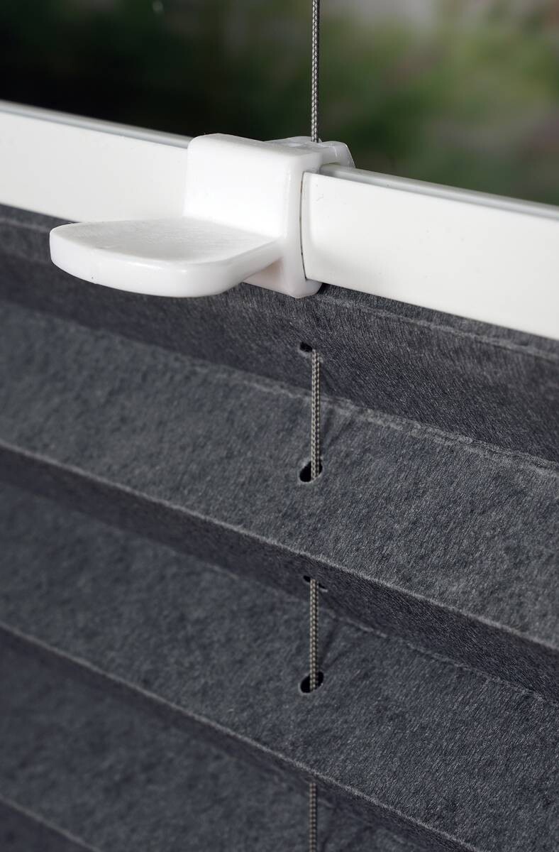 Klemmplissee hellgrau B/L: ca. 80x130 cm