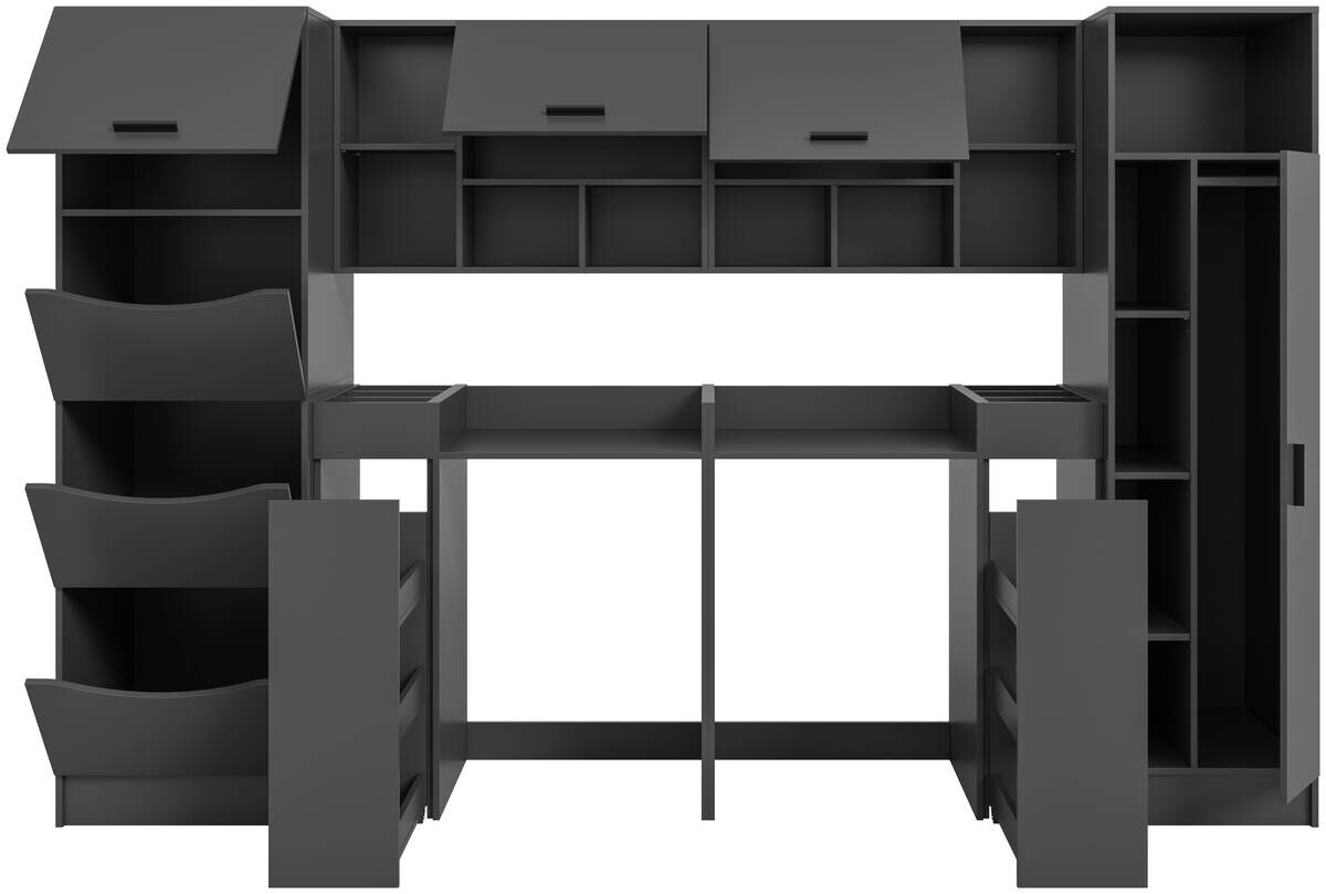 Waschmaschinenumbauschrank Free anthrazit B/H/T: ca. 306x195x68 cm