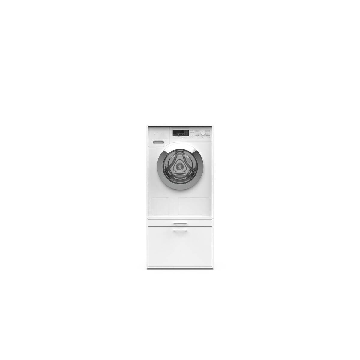 Washcab Waschmaschinenschrank WCBA142 weiß B/H/T: ca. 66,5x142x67,5 cm