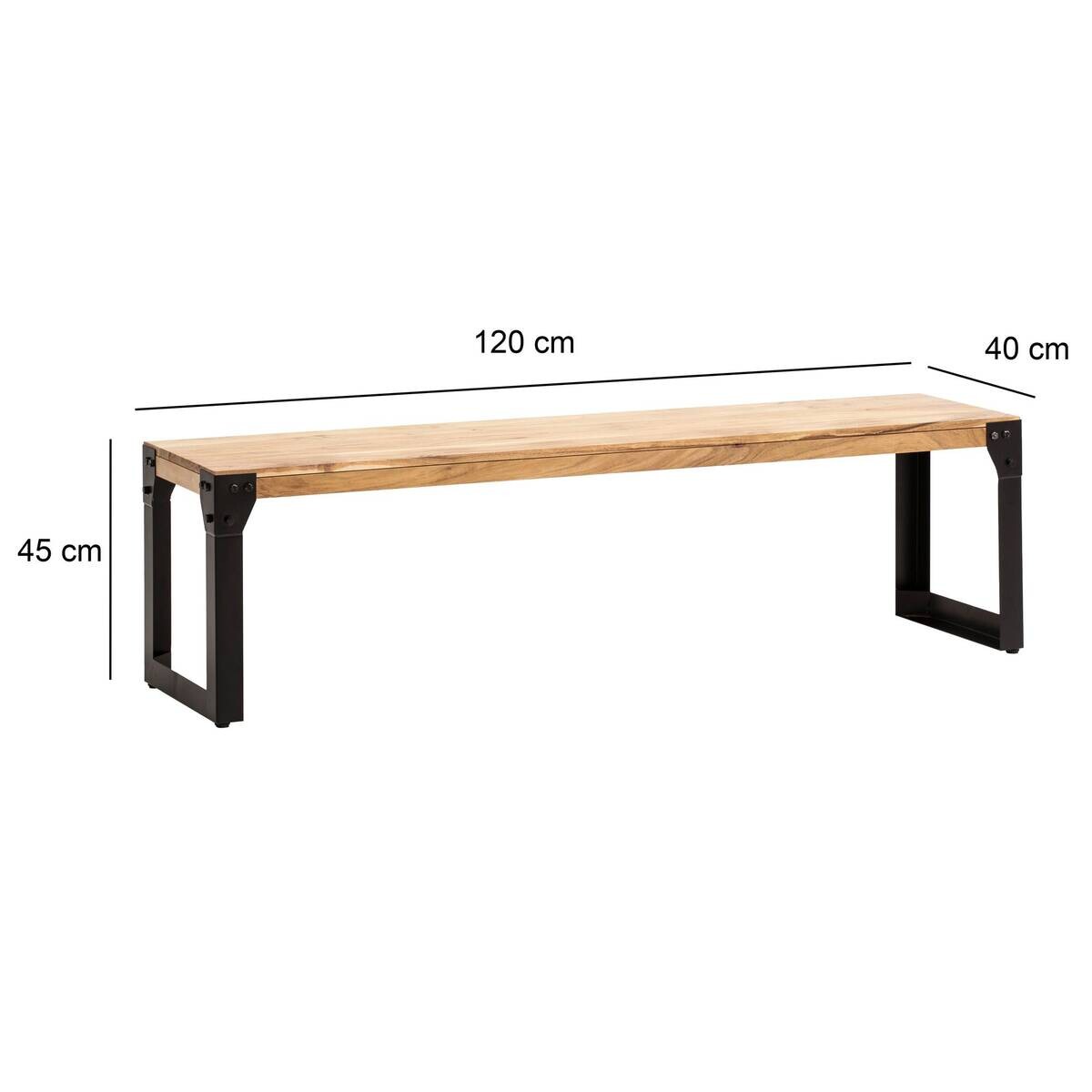 Sitzbank braun B/H/T: ca. 120x45x40 cm