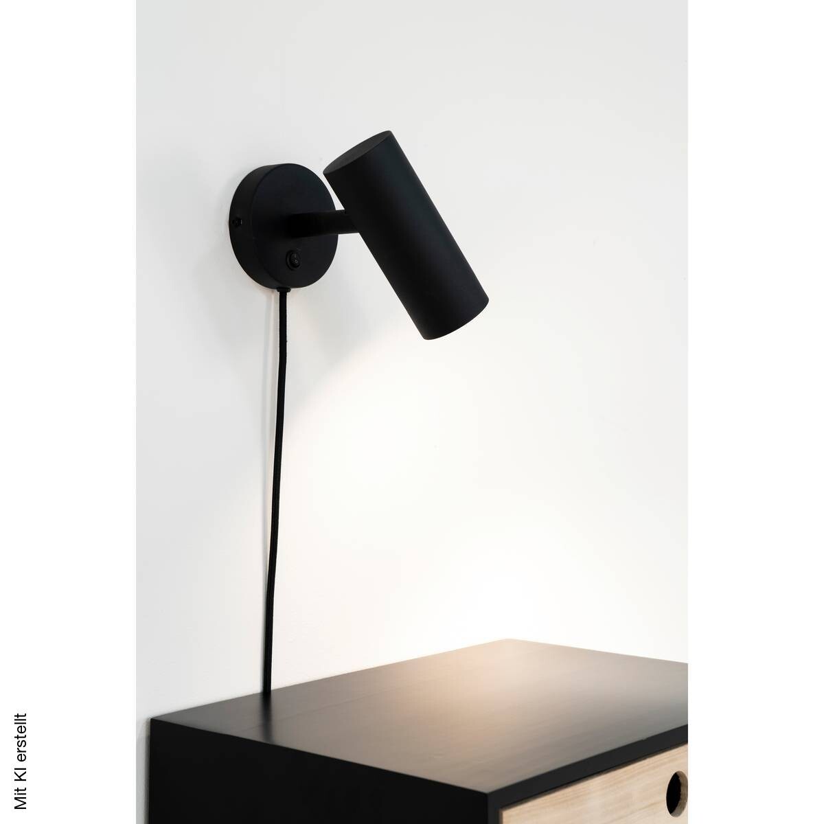Housenordic Wandleuchte Paris schwarz Stahl B/H/L: ca. 10x22x15 cm GU10 1 Brennstellen