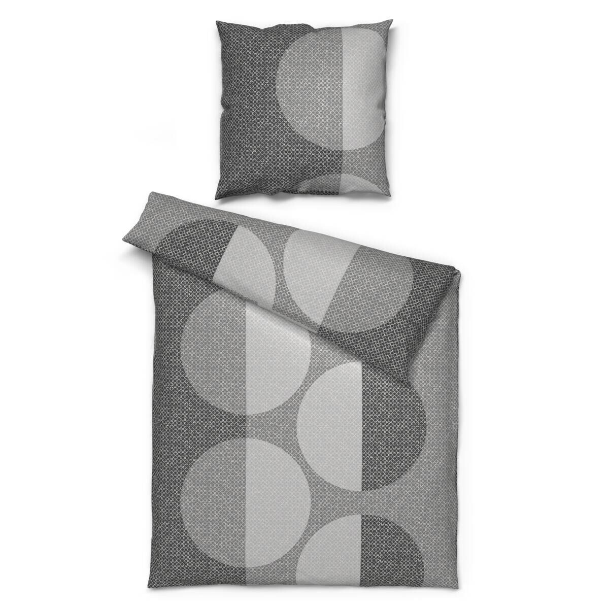 Sensation Baumwoll Bettwäsche Cotton touch dunkelgrau 52% Baumwolle, 48% Polyester B/L: ca. 135x200 cm