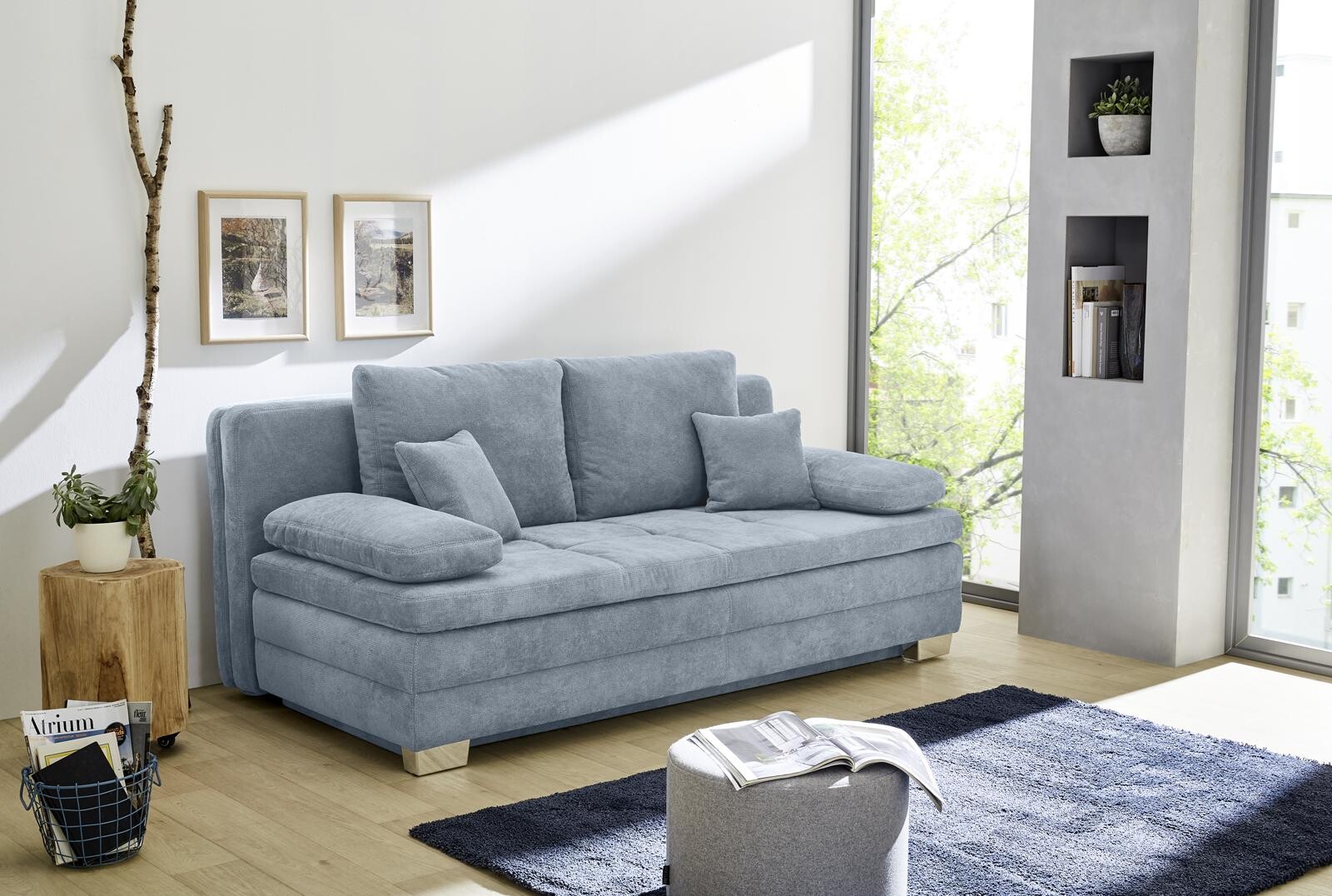 Dauerschlafsofa aqua Polyester B/H/T: ca. 203x85x106 cm