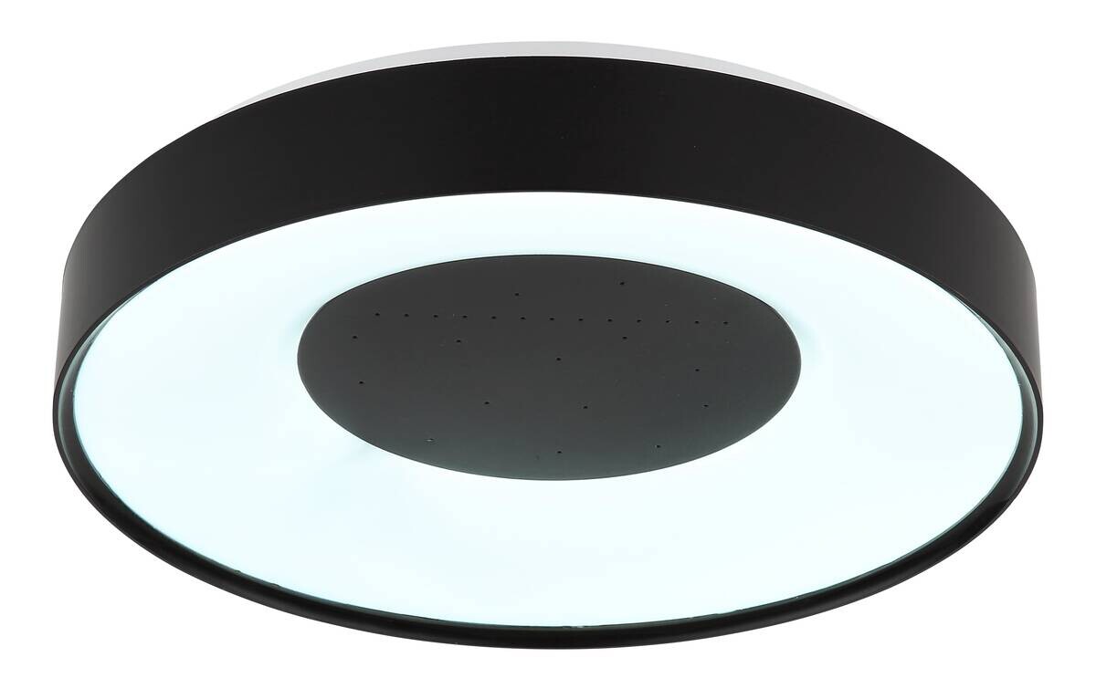 GLOBO Deckenventilator schwarz weiß Metall Kunststoff B/H/L: ca. 9x42x40 cm