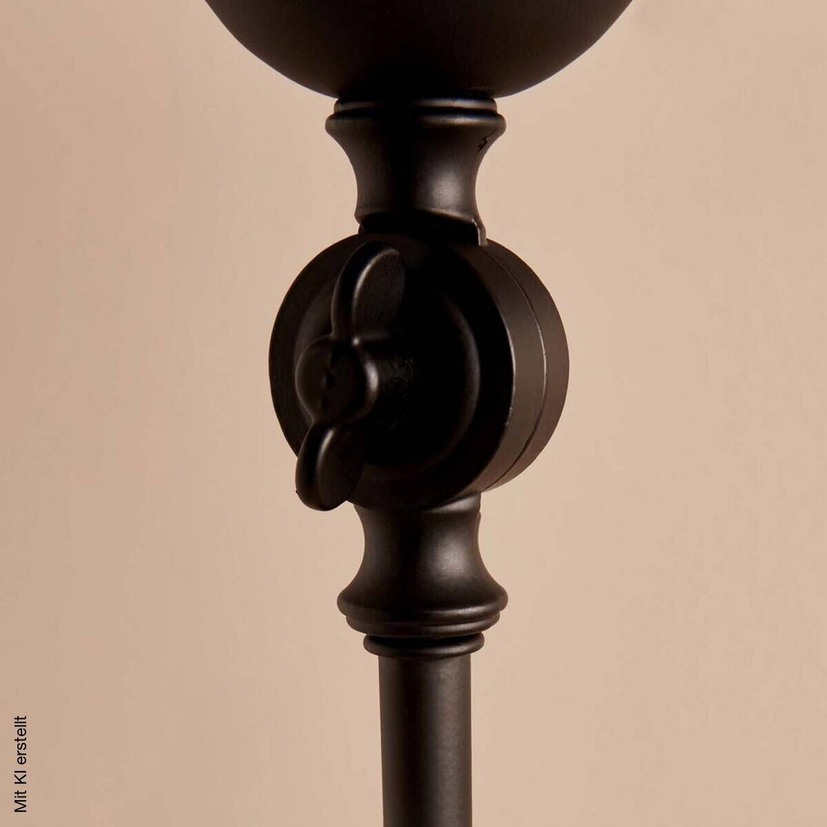 Opviq Stehlampe beige schwarz Metall PVC B/H/T/L/D: ca. 38x150x38x38x38 cm E27 1 Brennstellen