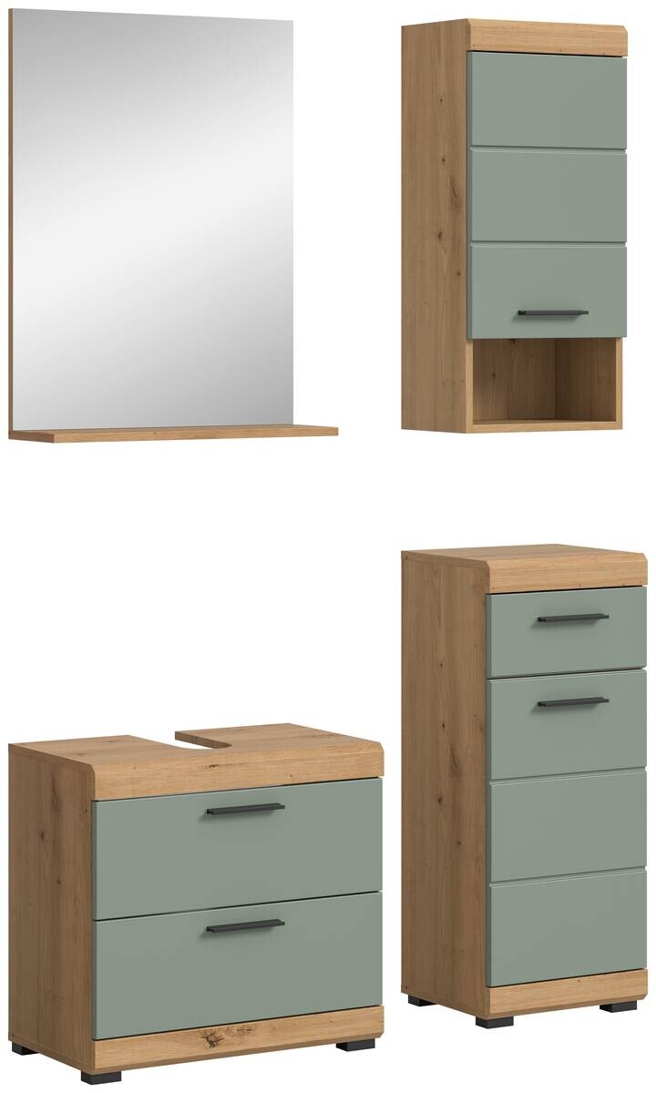 Badezimmer-Set Scout Eiche Artisan Nachbildung salbei Nachbildung B/H/T: ca. 112x191x37 cm
