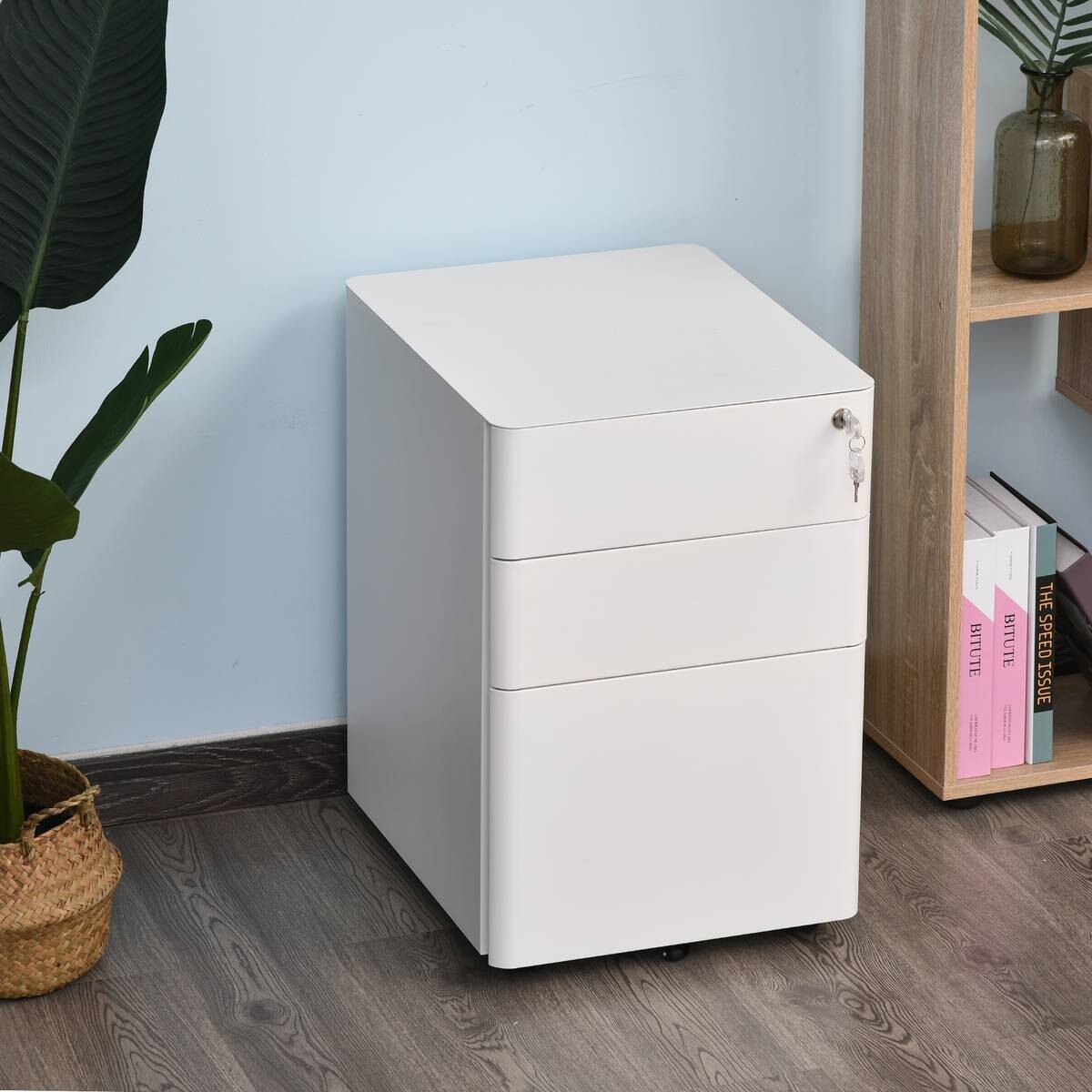 Rollcontainer 924-006WT weiß B/H/T: ca. 39x59x48 cm