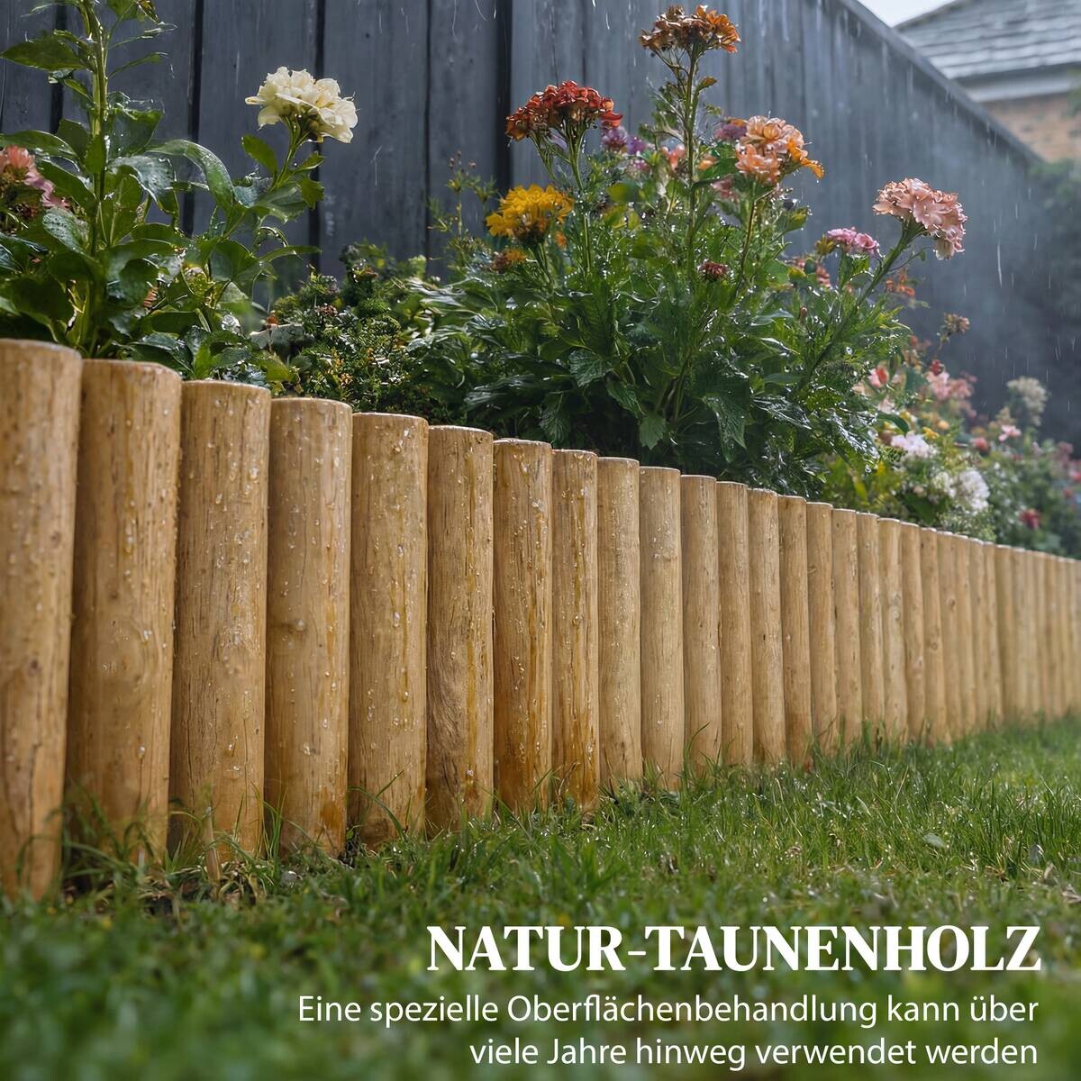 Outsunny Gartenzaun B/H/T/L: ca. 2,7x30x2,7x176 cm