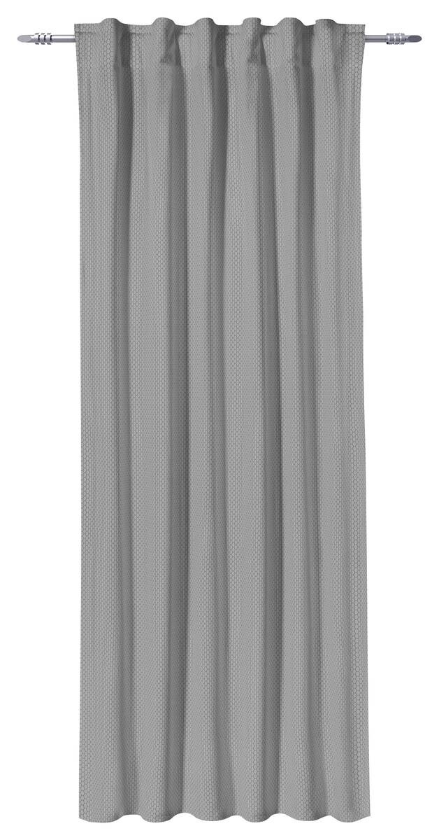 POCOline Kombivorhang Wabe silber 100% Polyester B/L: ca. 135x245 cm