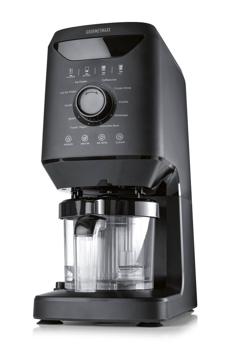 GOURMETmaxx Eismaschine 19370 schwarz Kunststoff B/H/L: ca. 21,5x45x48,5 cm