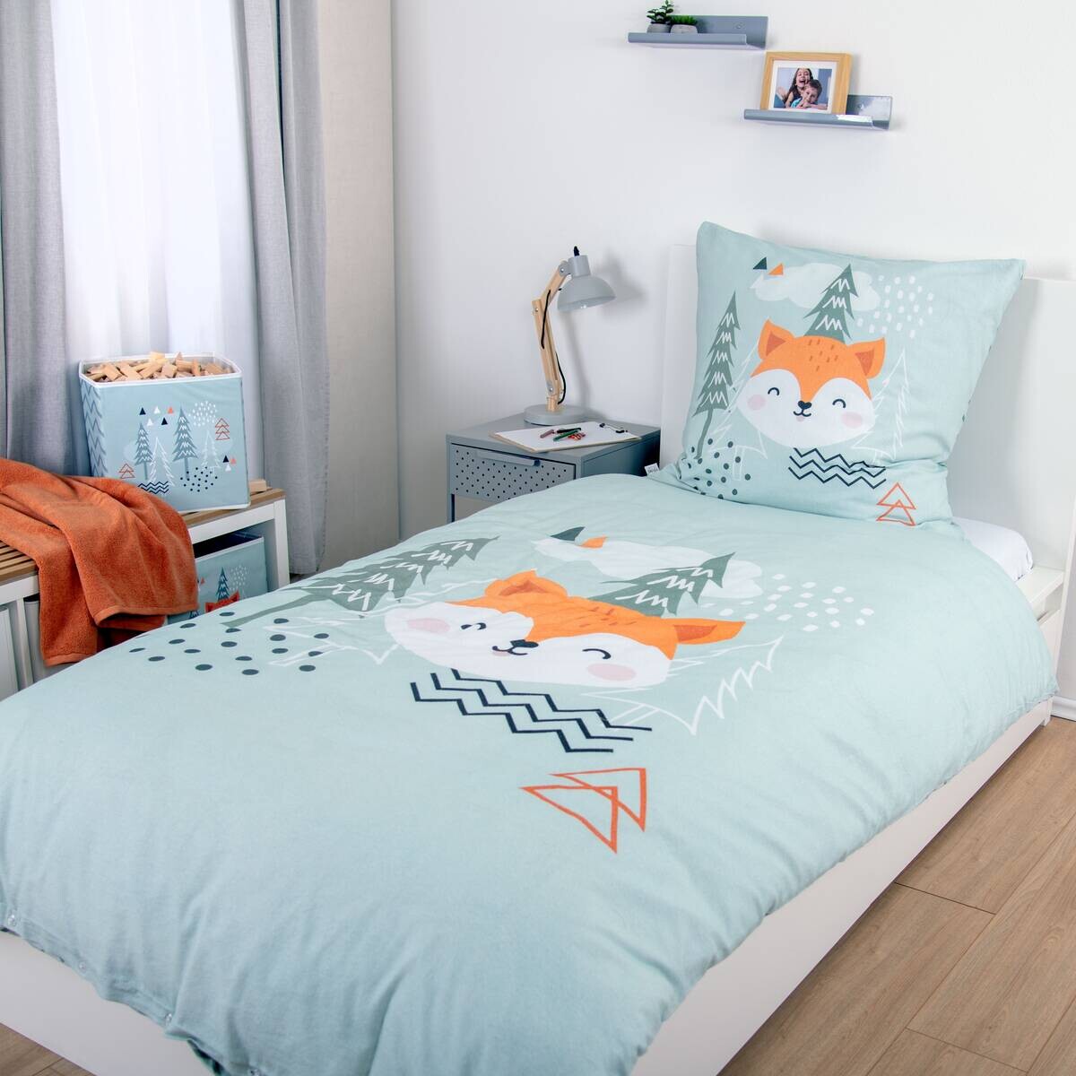 Baumwoll Bettwäsche Nordic Forest grün Baumwolle