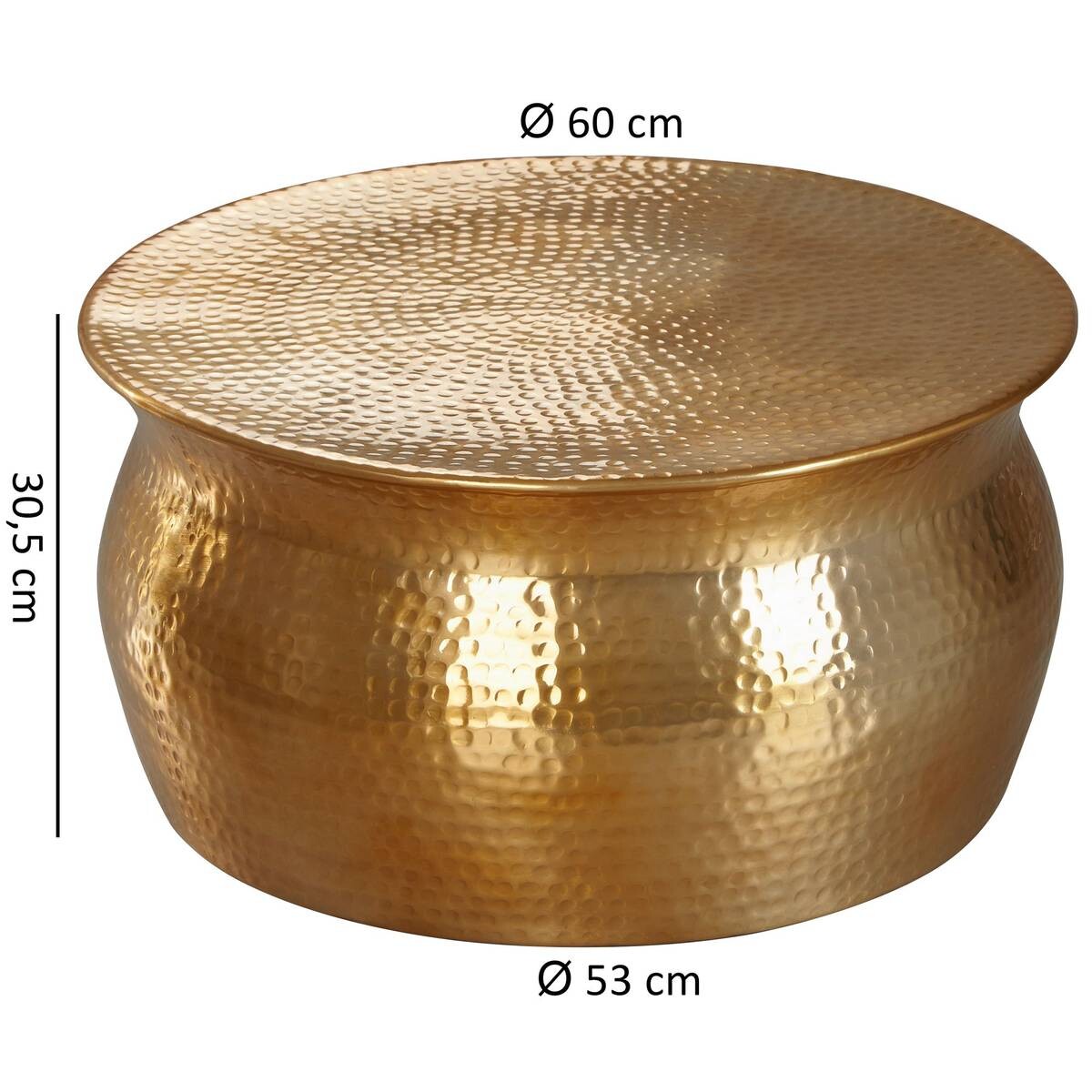 Wohnling Couchtisch gold Aluminium B/H/T: ca. 60x30x60 cm