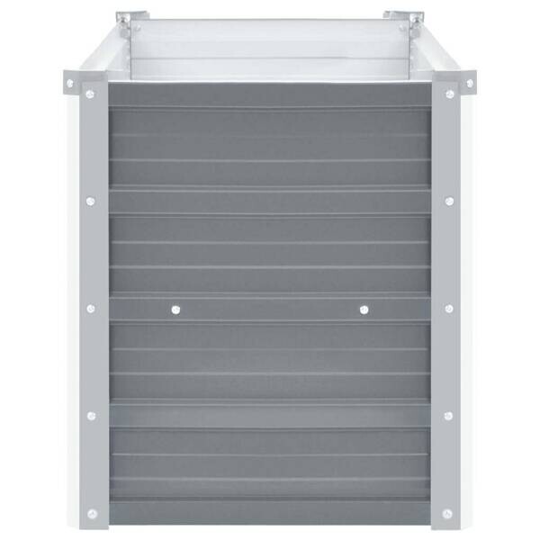 Hochbeet grau Stahl B/H/L: ca. 40x45x100 cm
