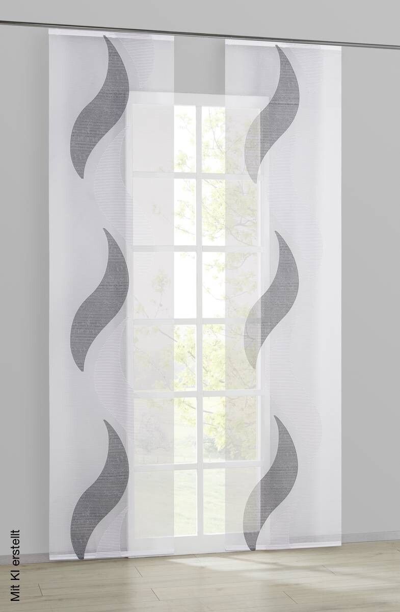 POCOline Schiebevorhang Flavio weiß B/L: ca. 60x245 cm