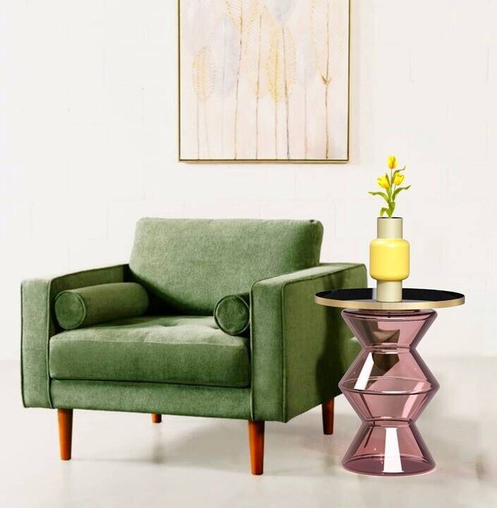 Beistelltisch Katris II messing Eisen H/D: ca. 53x50 cm