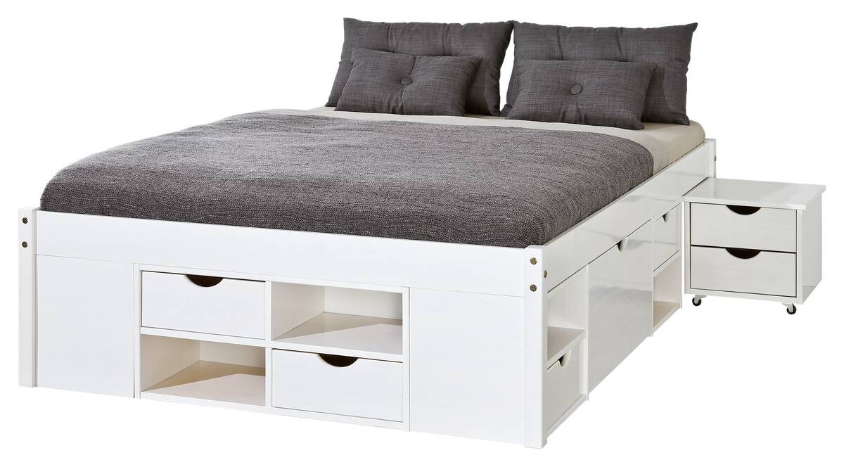 Funktionsbett Till weiß Liegefläche B/L: ca. 140x200 cm