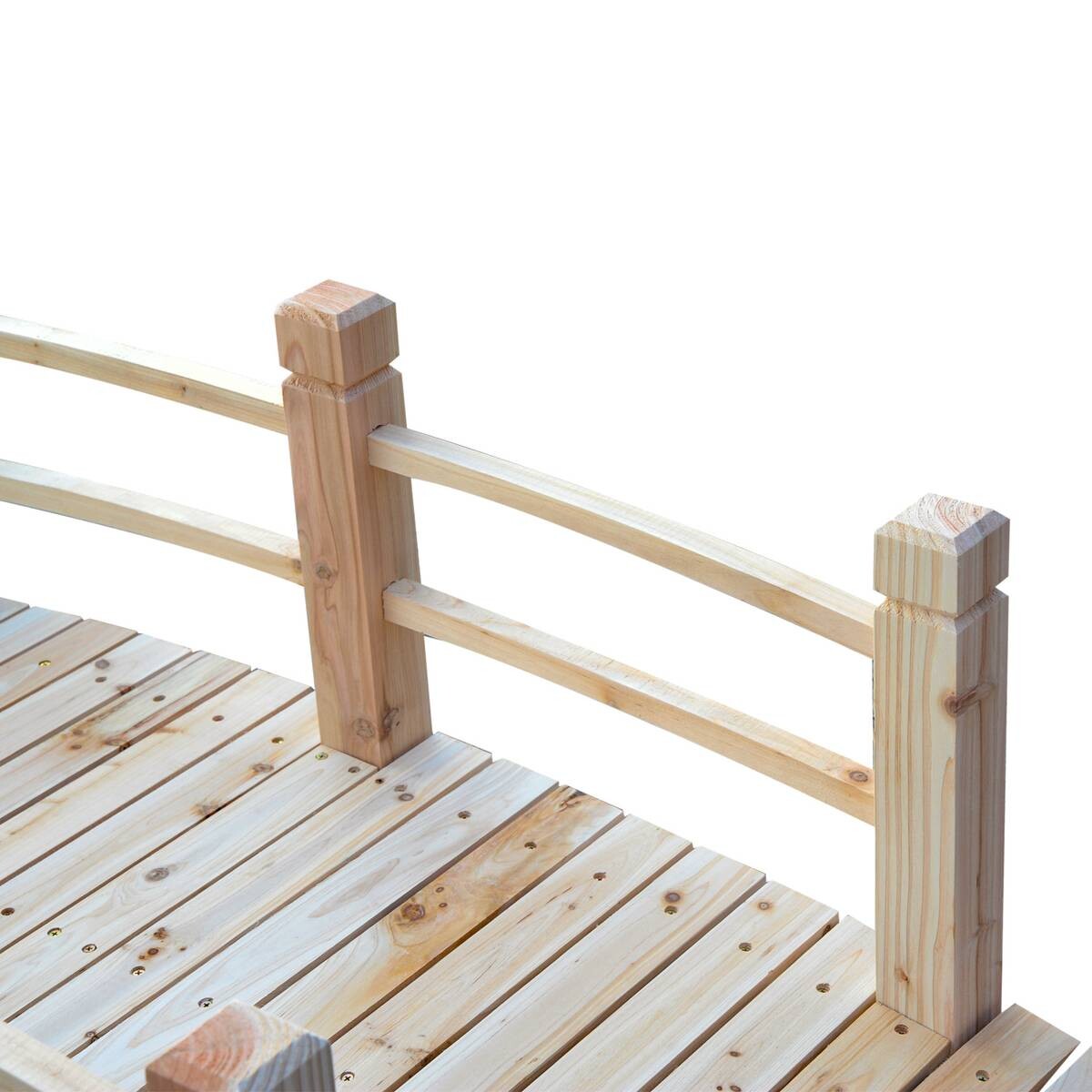 Outsunny Holzbrücke natur B/H/L: ca. 67x48x1525 cm ca. 181 kg