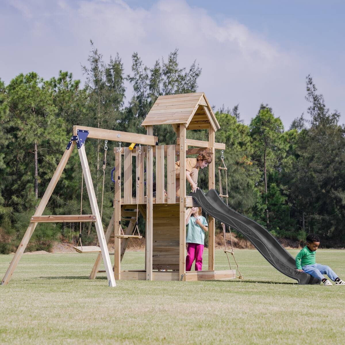 AXI Spielturm Moos braun B/H/L: ca. 342x267x375 cm